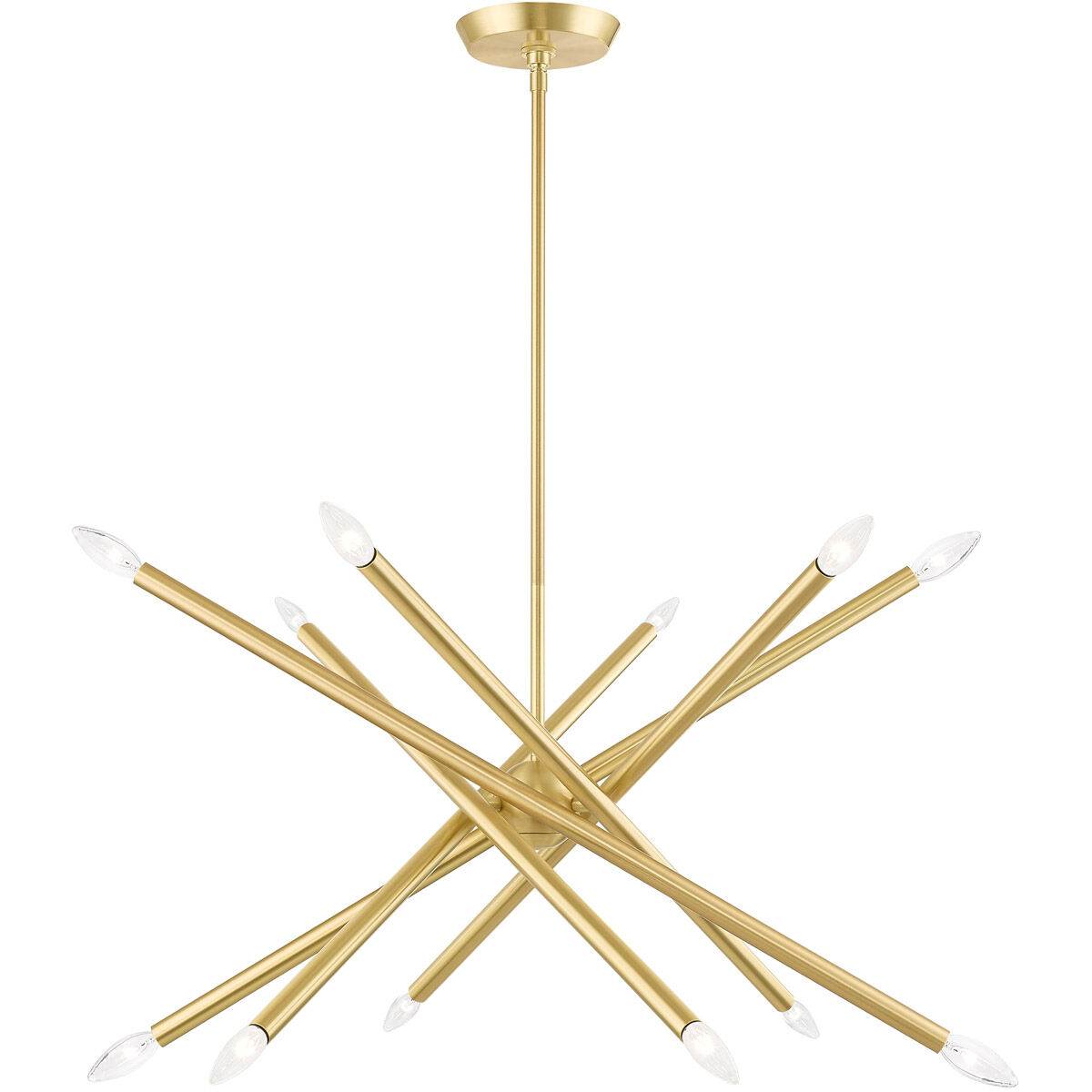 Soho 12 Light 28 inch Satin Brass Chandelier Ceiling Light