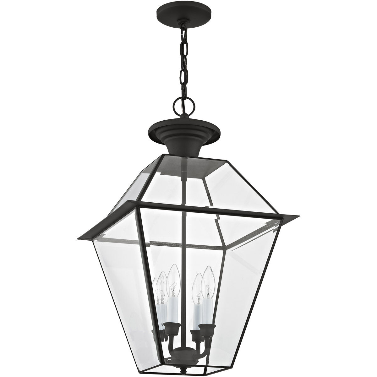 Westover 4 Light 15 inch Black Outdoor Pendant Lantern
