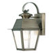 Mansfield 1 Light 13 inch Vintage Pewter Outdoor Wall Lantern