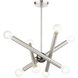 Stafford 8 Light 24 inch Brushed Nickel Chandelier Ceiling Light