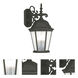 Hamilton 3 Light 18.5 inch Textured Black Outdoor Wall Lantern