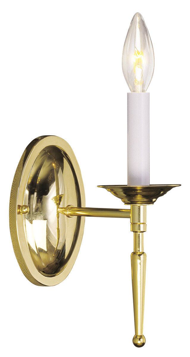 Williamsburgh 1 Light 4 inch Polished Brass Wall Sconce Wall Light