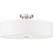 Meridian 4 Light 18 inch Brushed Nickel Semi-Flush Mount Ceiling Light 