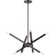 Monaco 8 Light 23 inch Black Chrome Chandelier Ceiling Light