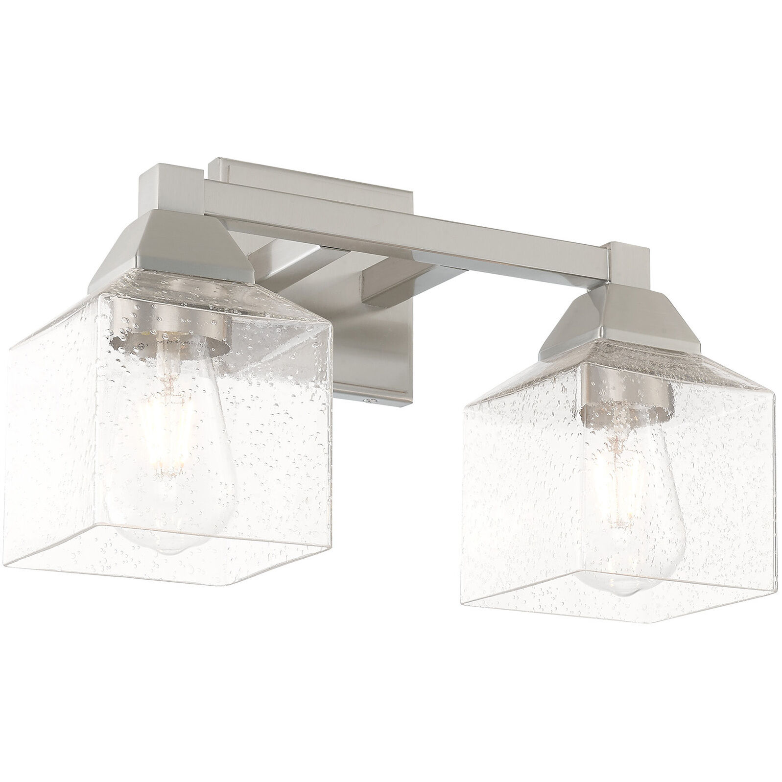 Aragon 2 Light 15 inch Brushed Nickel Bath Vanity Wall Light