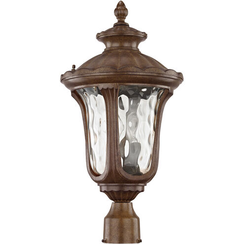 Oxford 3 Light 22 inch Moroccan Gold Outdoor Post Top Lantern