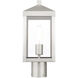 Nyack 1 Light 15 inch Brushed Nickel Outdoor Post Top Lantern