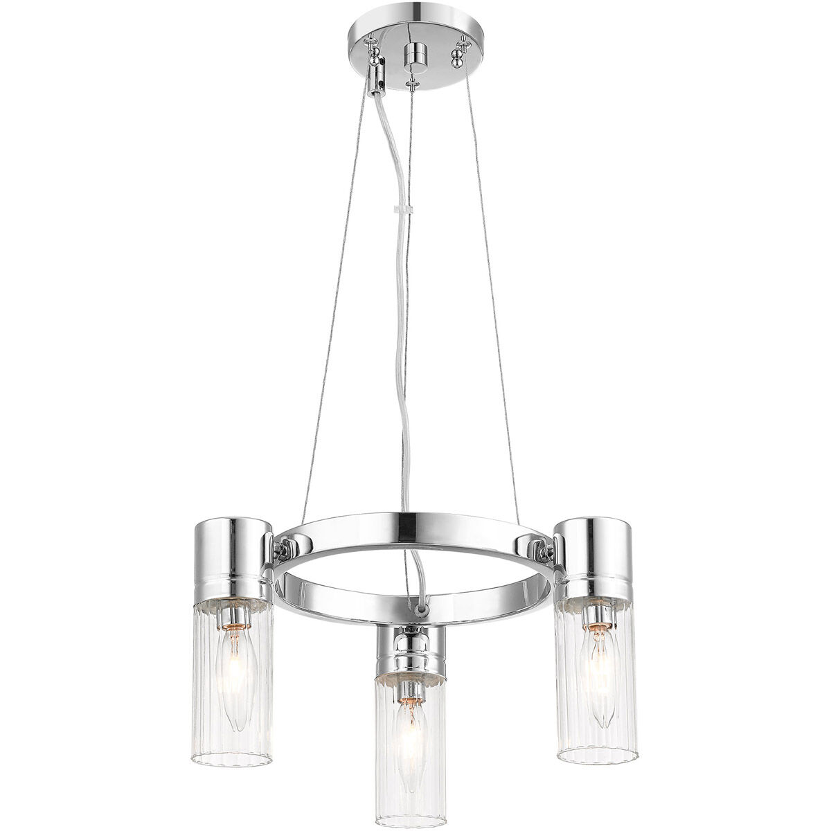 Midtown 3 Light 14.75 inch Polished Chrome Mini Chandelier Ceiling Light