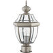 Monterey 1 Light 17 inch Brushed Nickel Outdoor Post Top Lantern