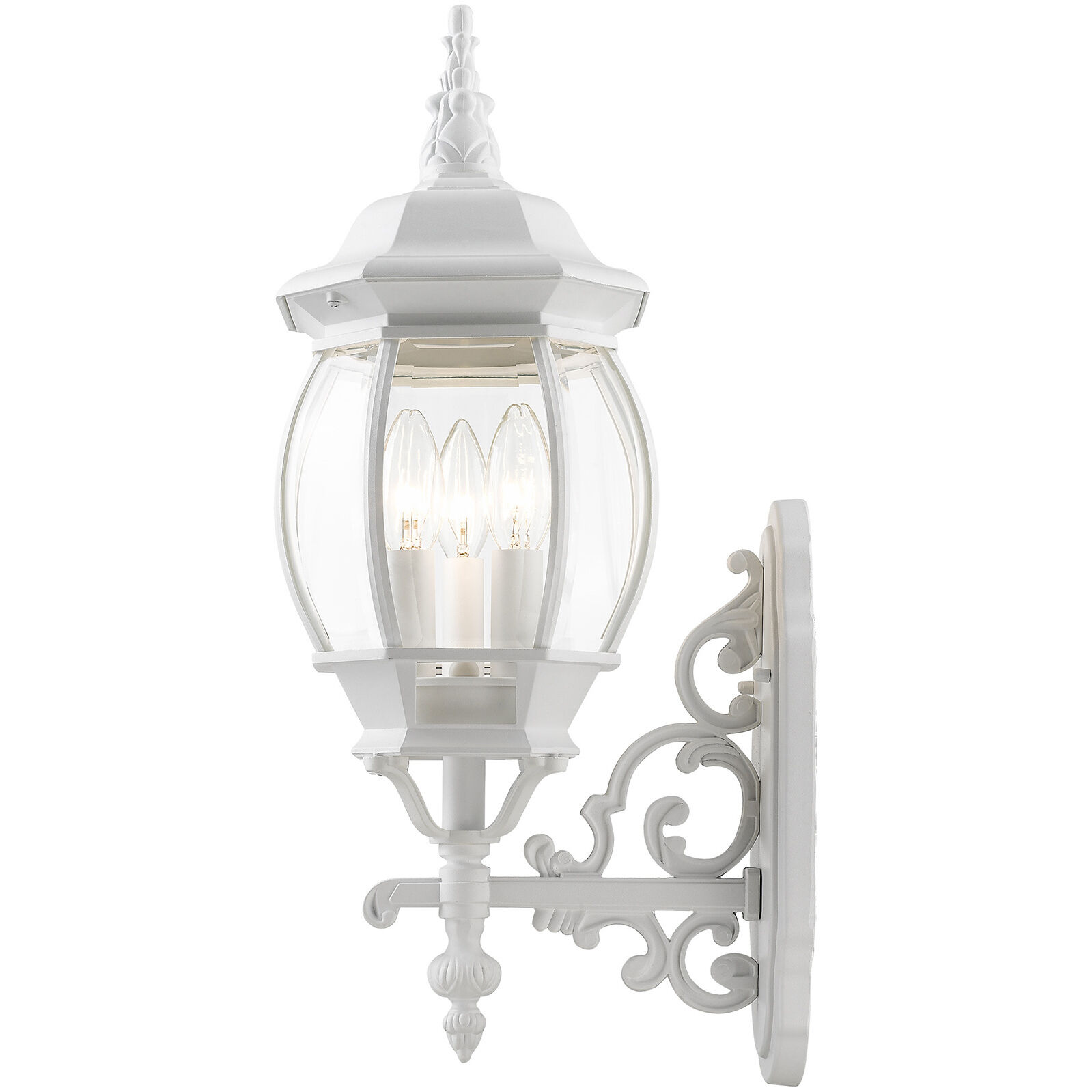 Frontenac 3 Light 22 inch Textured White Outdoor  Wall Lantern