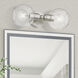 Downtown 2 Light 7 inch Brushed Nickel Vanity Sconce Wall Light, Sphere