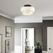 Manorwood 3 Light 15 inch English Bronze Semi Flush Mount Ceiling Light, Large