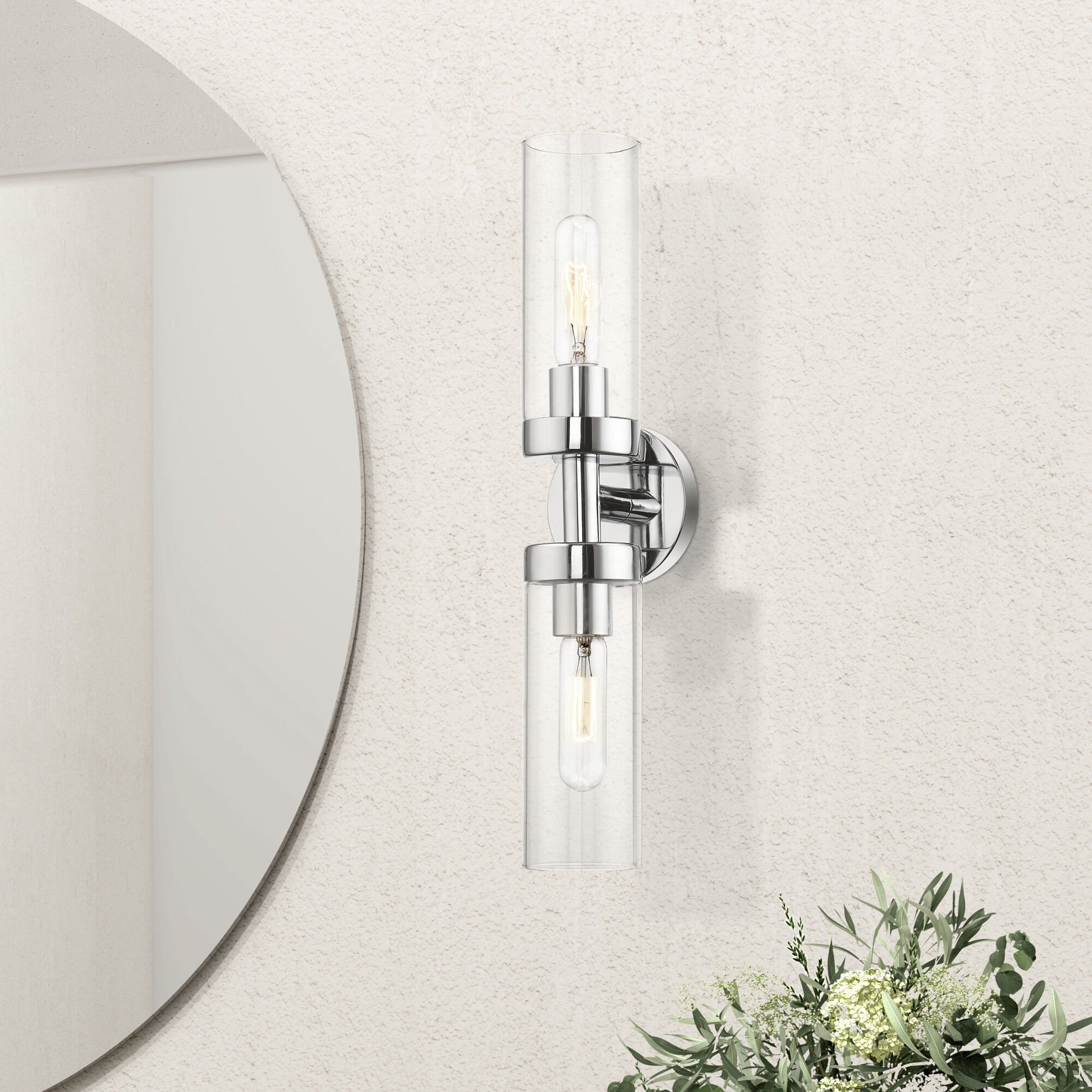 Ludlow 2 Light 4.25 inch Polished Chrome Vanity Sconce Wall Light
