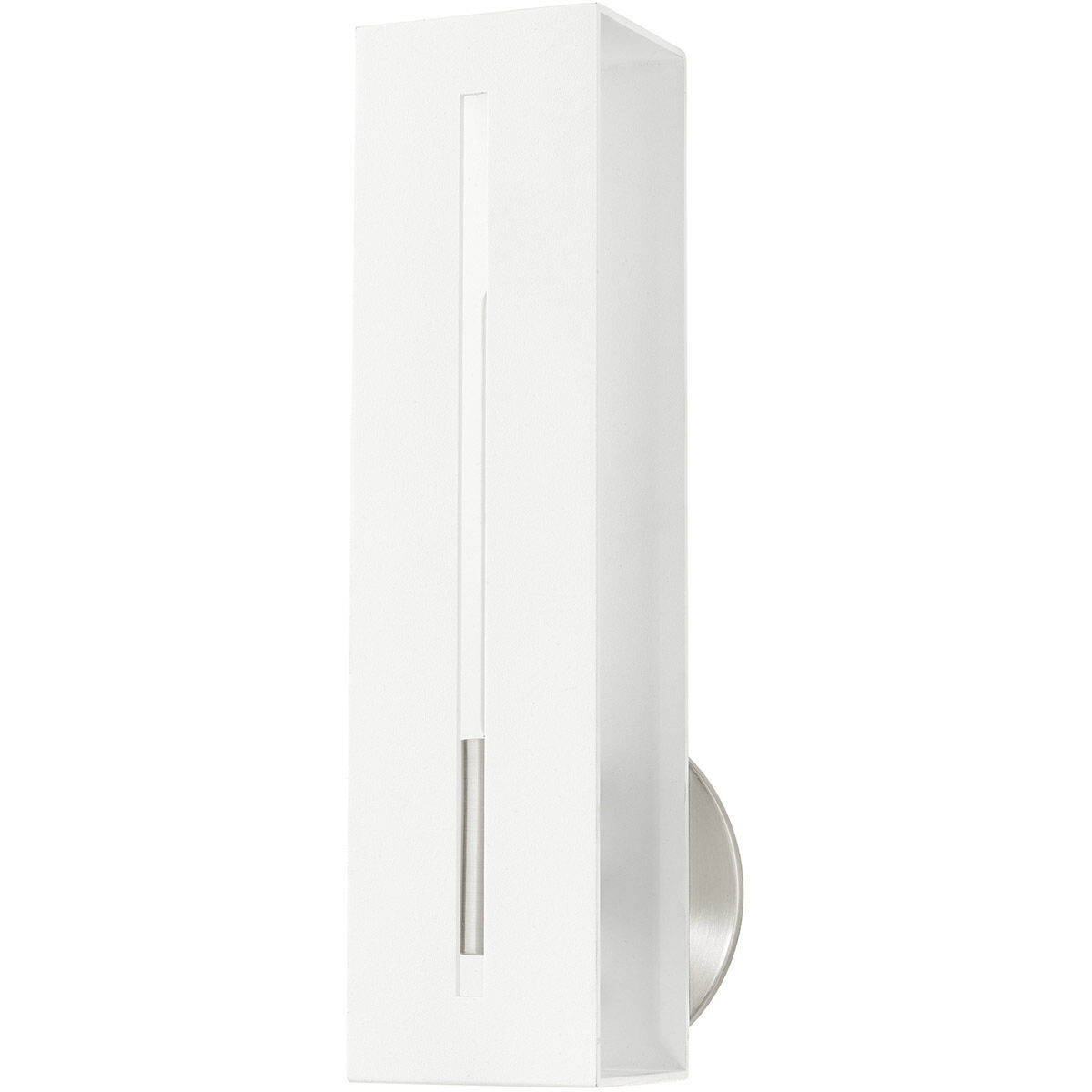 Soma 1 Light 5 inch Textured White with Brushed Nickel Finish Accents ADA ADA Single Sconce Wall Light