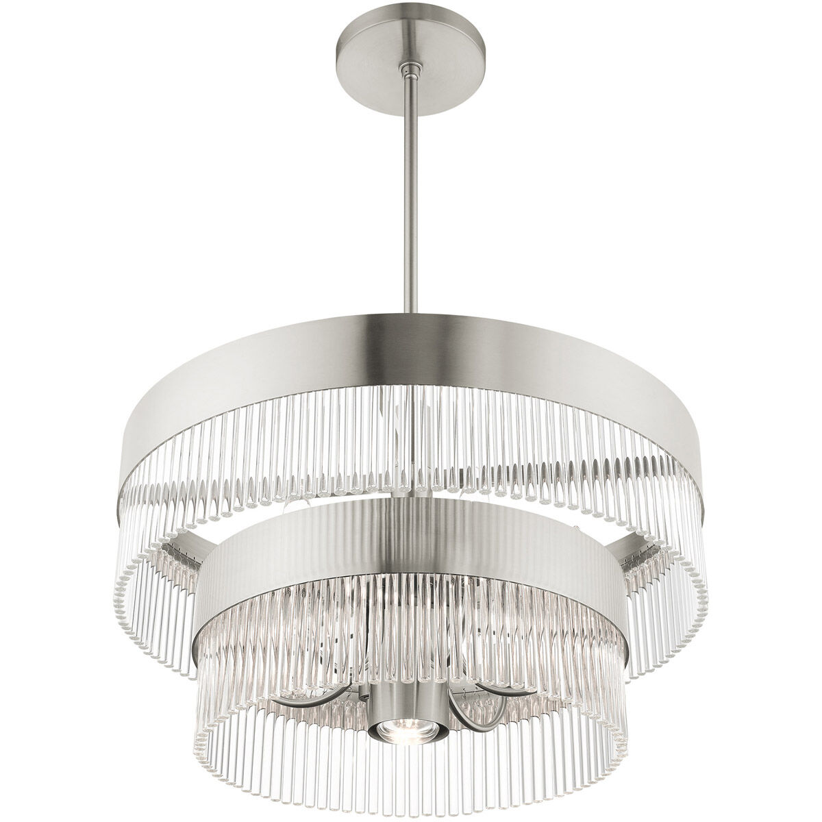 Nowrich 7 Light 24 inch Brushed Nickel Chandelier Ceiling Light