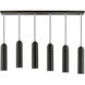 Ardmore 6 Light 44 inch Shiny Black Linear Pendant Ceiling Light