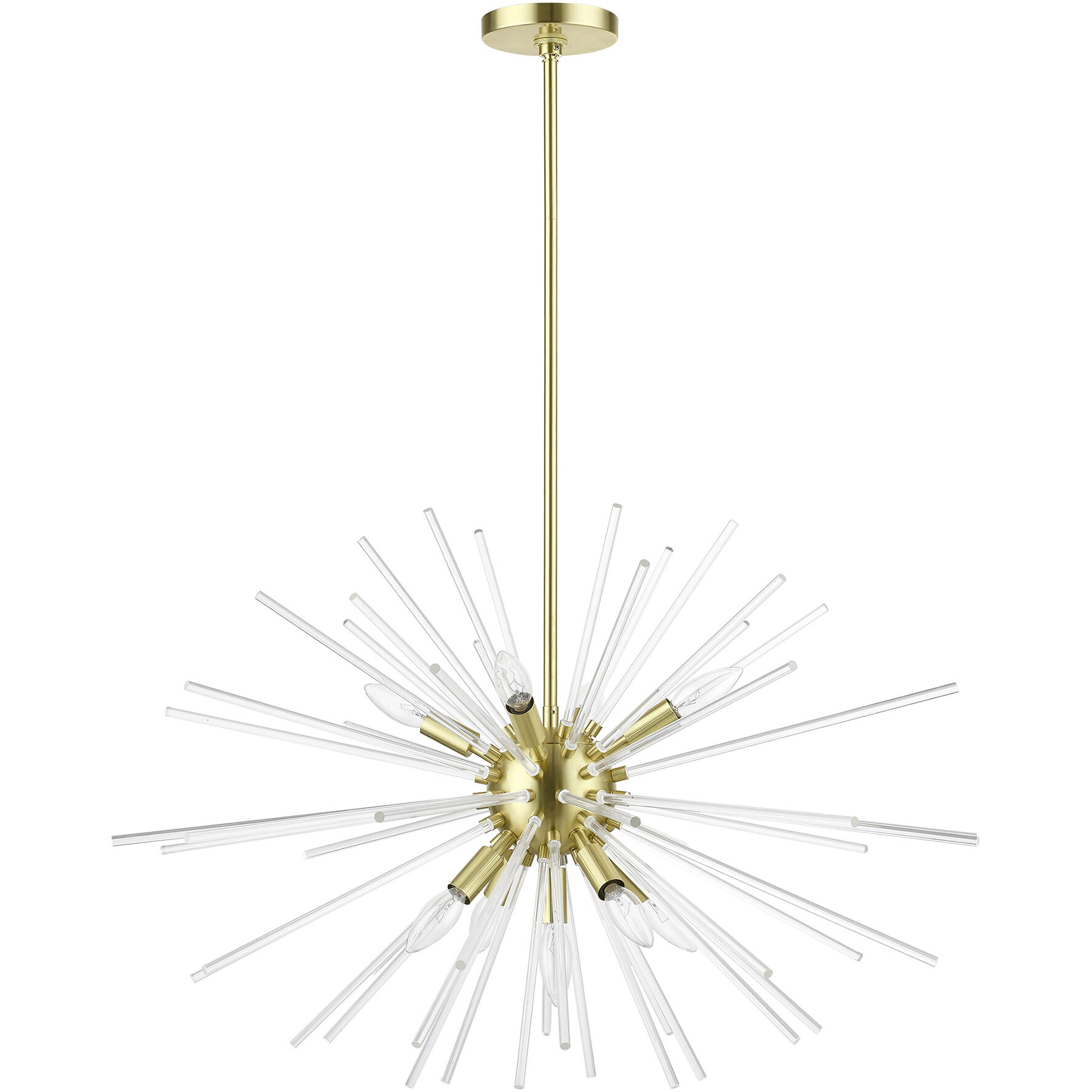 Utopia 9 Light 32 inch Satin Brass Pendant Chandelier Ceiling Light, Large