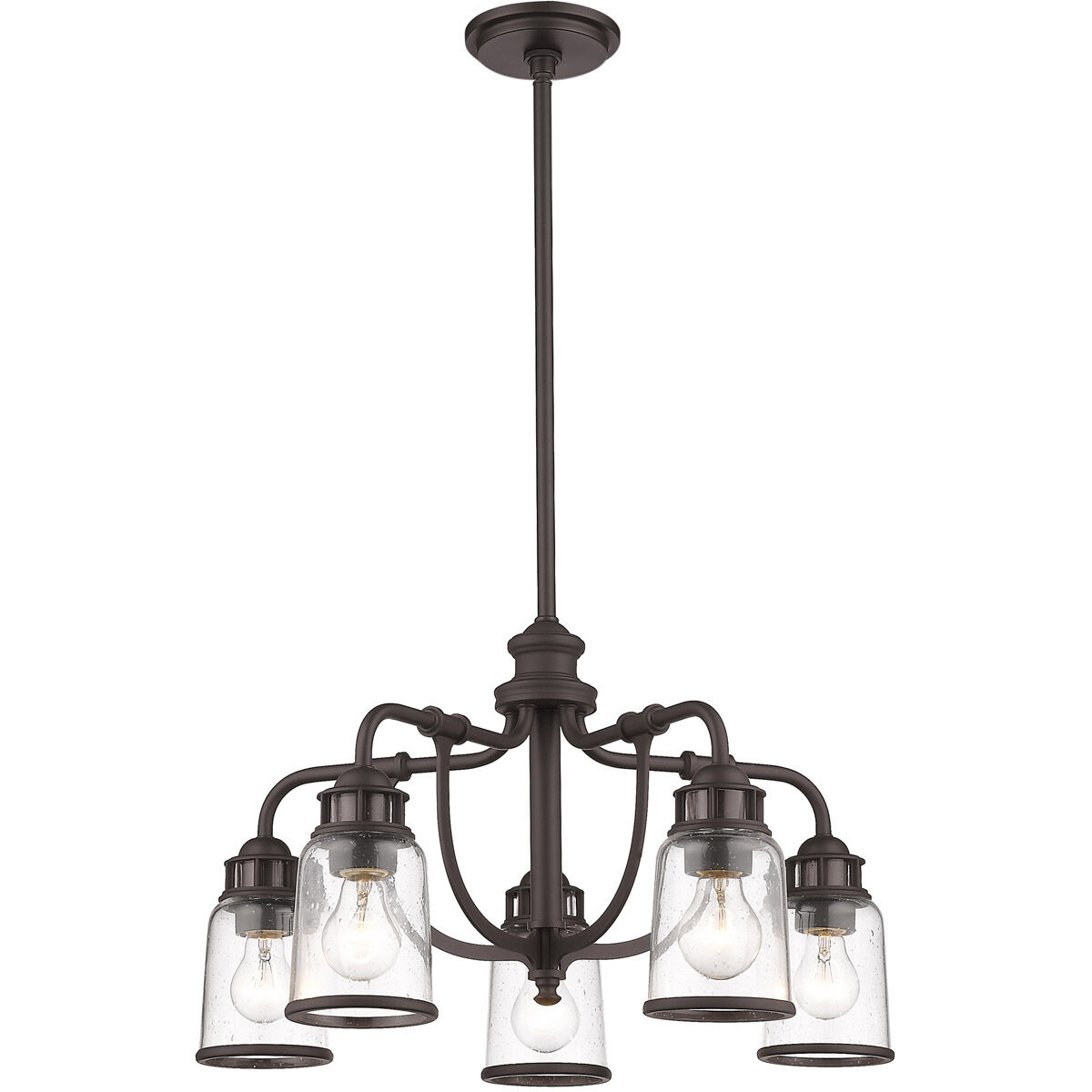 Lawrenceville 5 Light 24 inch Bronze Dinette Chandelier Ceiling Light