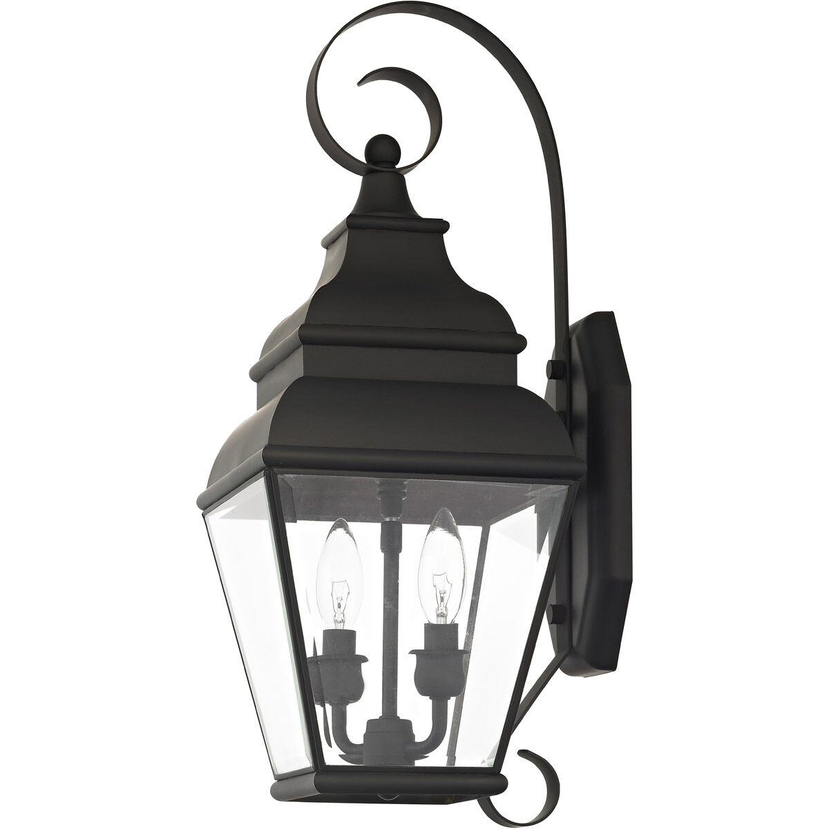 Exeter 2 Light 22 inch Black Outdoor Wall Lantern 