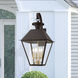 Wentworth 4 Light 28 inch Bronze with Antique Brass Finish Cluster Outdoor Extra Wall Lantern, Extra Large
