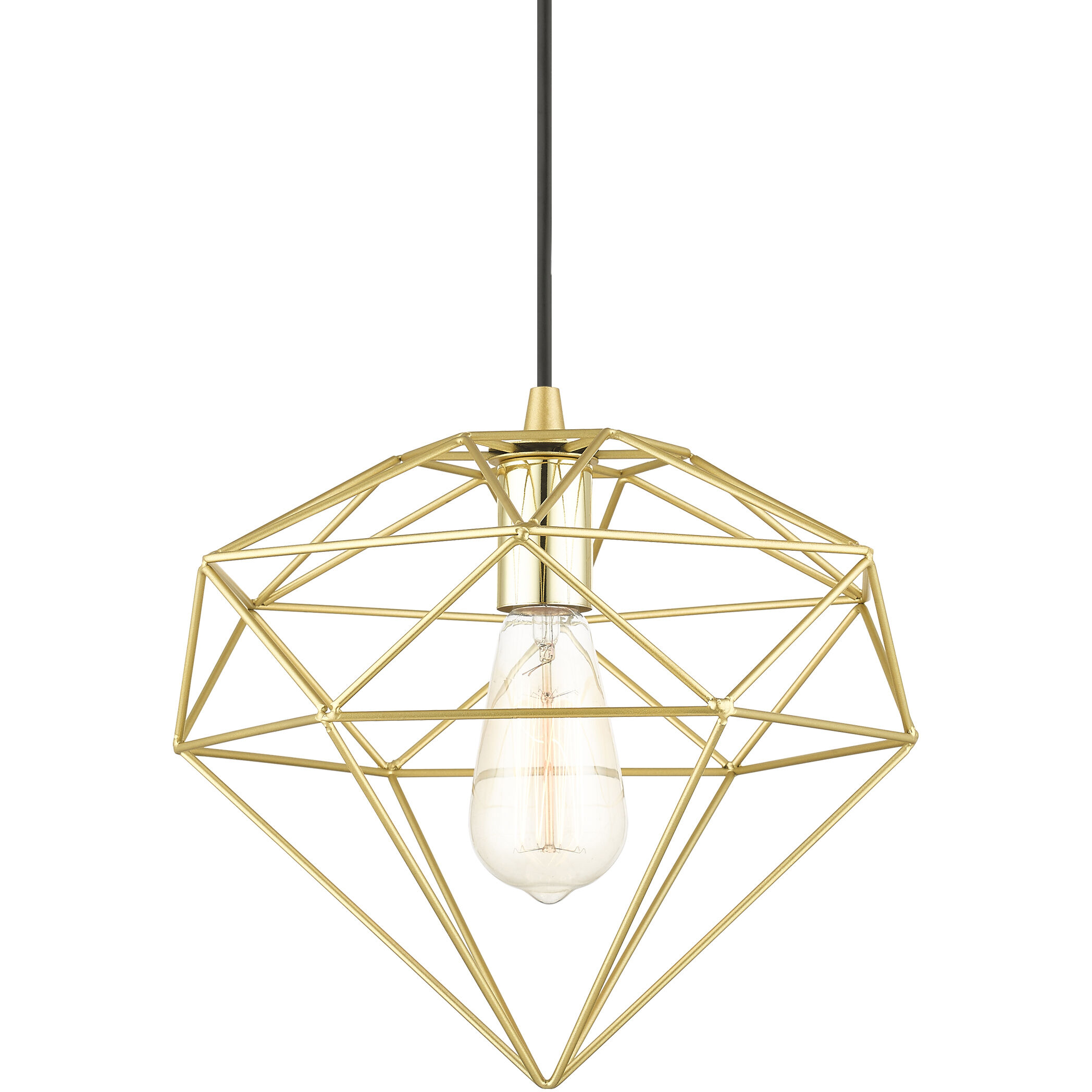 Knox 1 Light 11 inch Soft Gold with Polished Brass Accents Pendant Ceiling Light