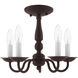 Williamsburgh 5 Light 13 inch Bronze Convertible Mini Chandelier/Ceiling Mount Ceiling Light