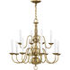 Williamsburgh 12 Light 26 inch Antique Brass Chandelier Ceiling Light