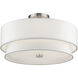Fontana 4 Light 18 inch Brushed Nickel Semi-Flush Ceiling Light