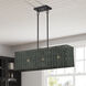 Weavington 3 Light 30 inch Black Linear Chandelier Ceiling Light, Medium