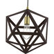 Ashland 1 Light 13 inch Bronze with Antique Brass Accents Pendant Ceiling Light