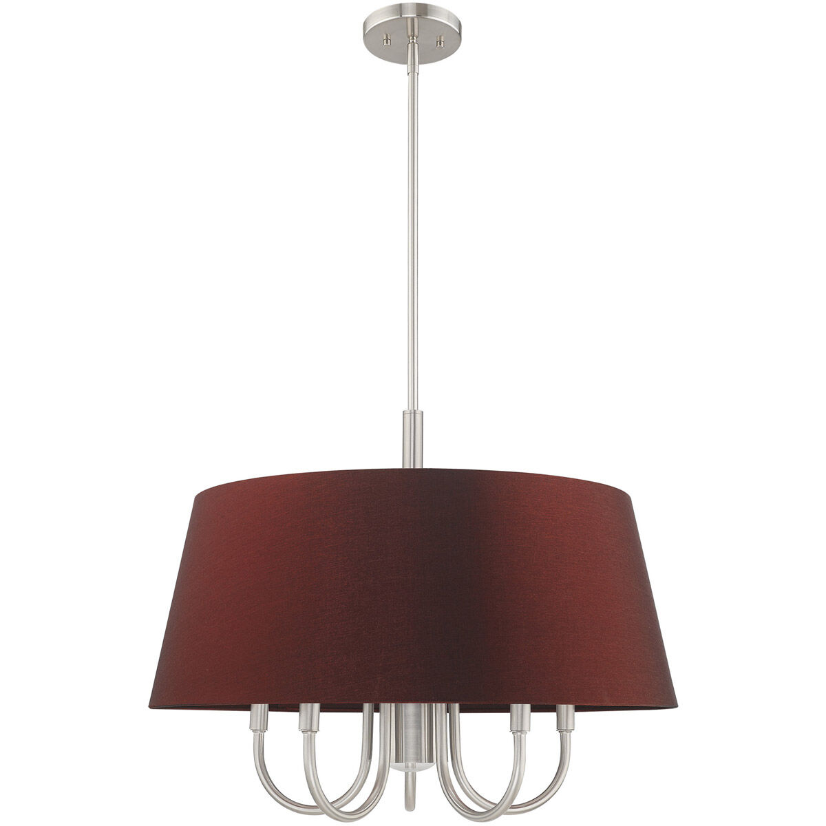 Belclaire 6 Light 24 inch Brushed Nickel Pendant Chandelier Ceiling Light