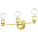 Lansdale 3 Light 20 inch Satin Brass Vanity Sconce Wall Light