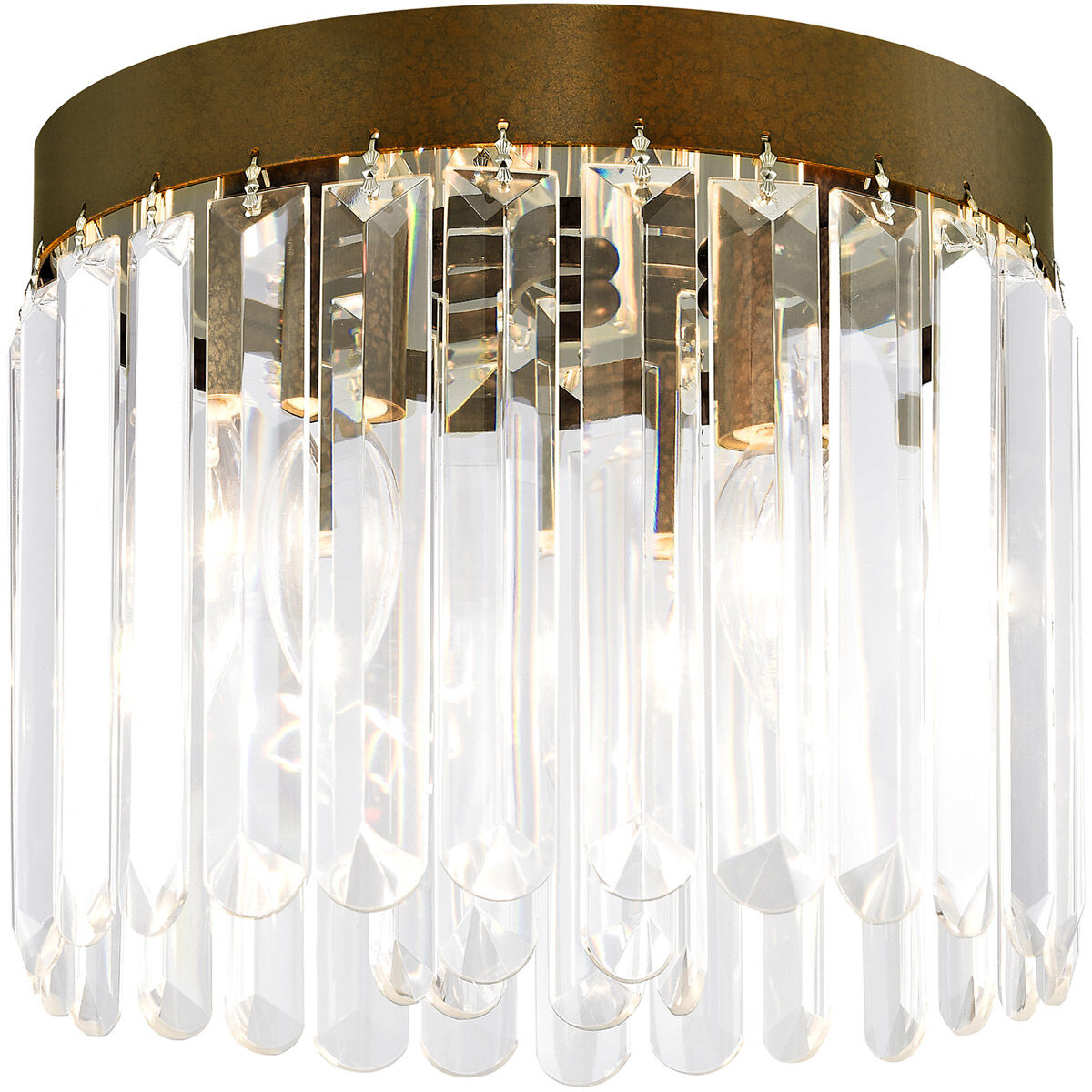 Ashton 3 Light 11 inch Hand Painted Palacial Bronze Flush Mount Ceiling Light