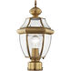Monterey 1 Light 17 inch Antique Brass Outdoor Post Top Lantern