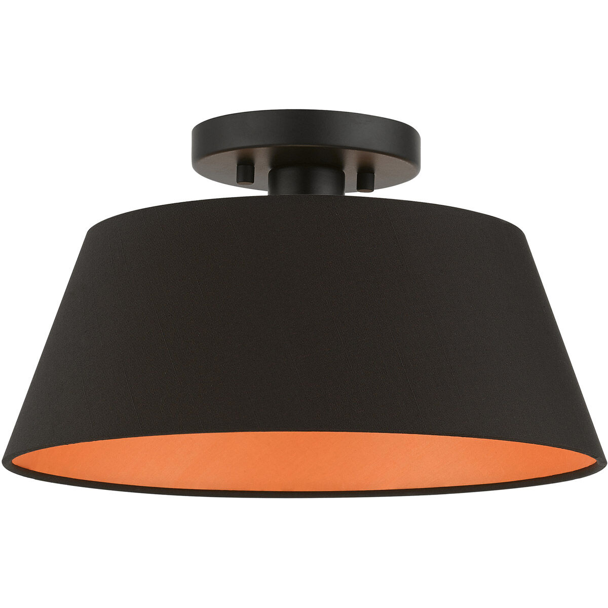 Palma 1 Light 13 inch Black Semi-Flush Mount Ceiling Light