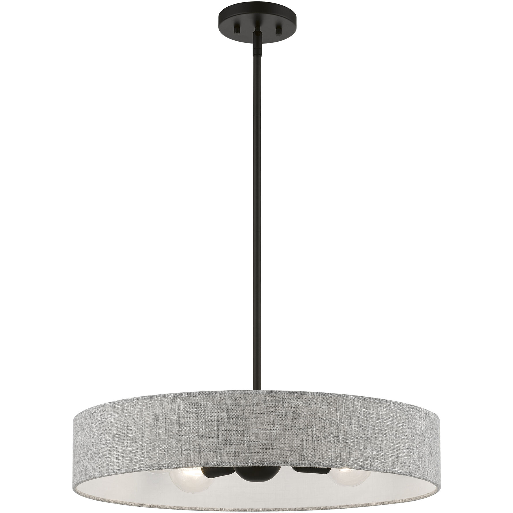 Elmhurst 4 Light 22 inch Black Pendant Ceiling Light, Medium, Drum
