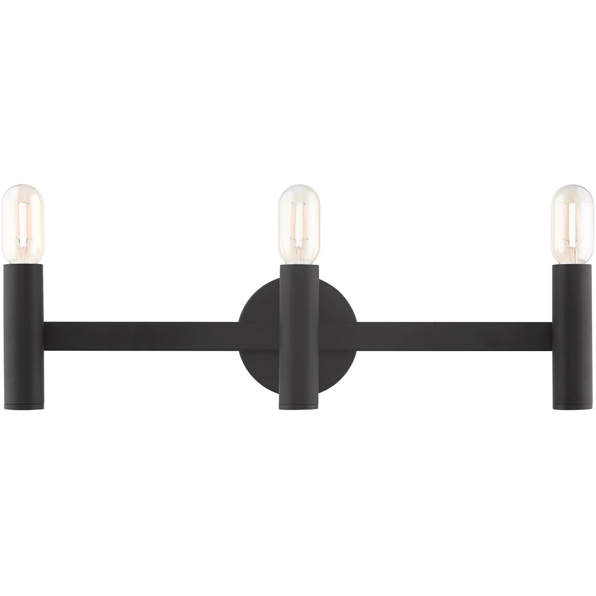 Copenhagen 3 Light 24 inch Black ADA Vanity Sconce Wall Light