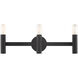 Copenhagen 3 Light 24 inch Black ADA Vanity Sconce Wall Light