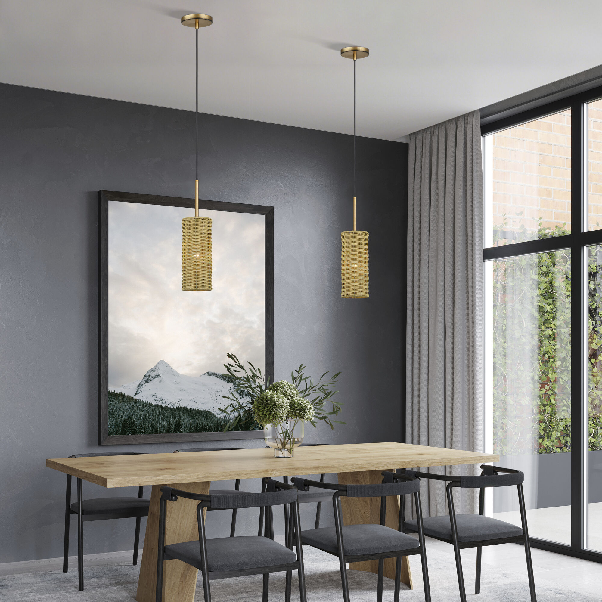 Weavington 1 Light 5.13 inch Antique Gold Leaf Mini Pendant Ceiling Light