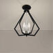 Prism 2 Light 11 inch Black with Brushed Nickel Cluster Convertible Semi Flush/Pendant Ceiling Light