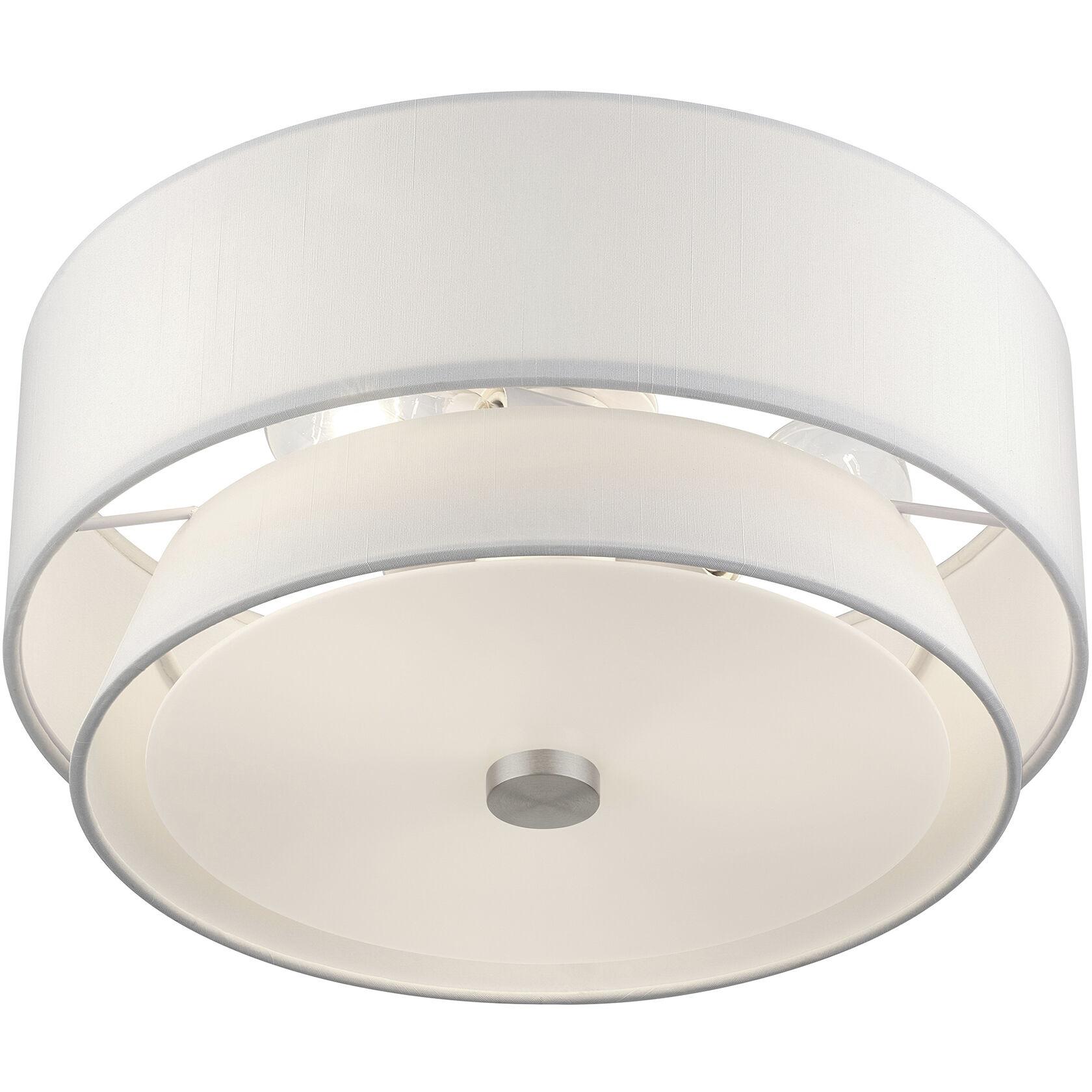 Fontana 3 Light 15 inch Brushed Nickel Semi-Flush Ceiling Light
