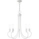 Bari 5 Light 25 inch White Chandelier Ceiling Light