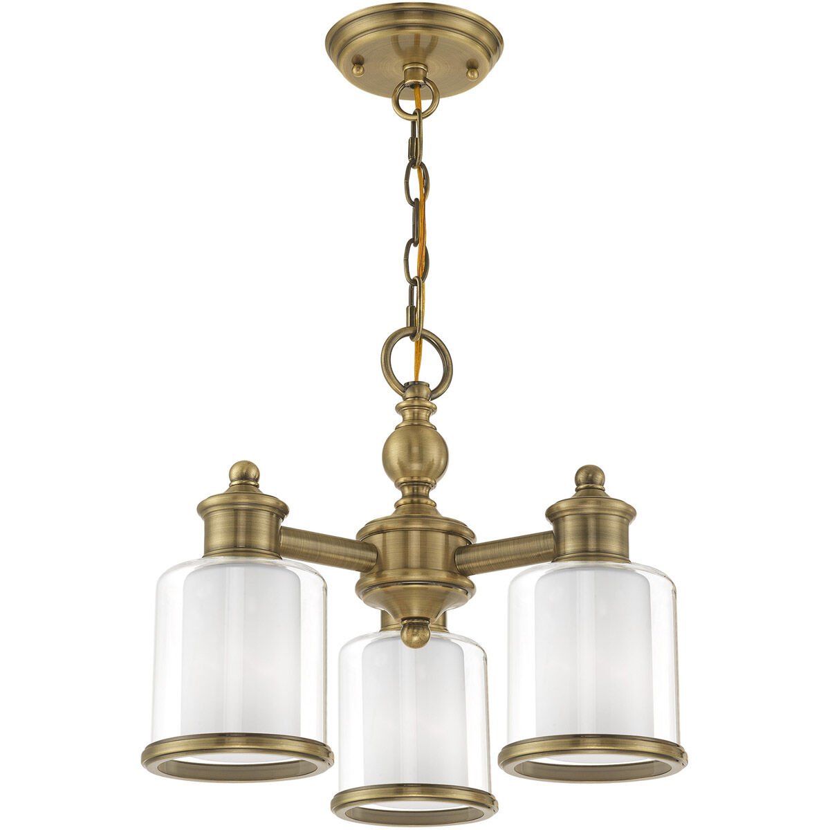 Middlebush 3 Light 16 inch Antique Brass Convertible Mini Chandelier/Ceiling Mount Ceiling Light