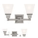 Mission 2 Light 15 inch Polished Nickel Vanity Sconce Wall Light