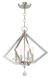 Diamond 4 Light 18 inch Polished Nickel Mini Chandelier Ceiling Light