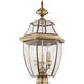 Monterey 3 Light 23.5 inch Antique Brass Outdoor Post Top Lantern