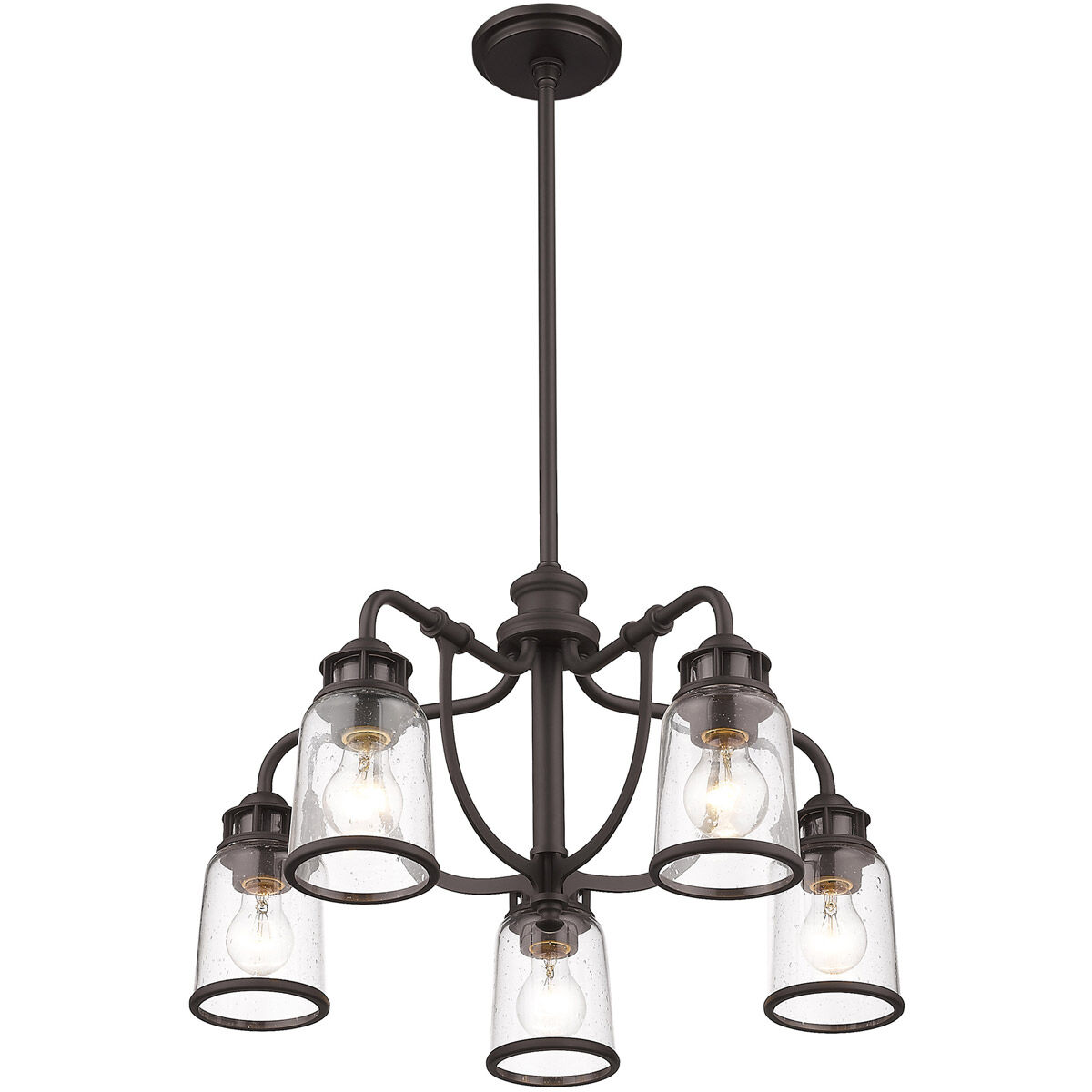 Lawrenceville 5 Light 24 inch Bronze Dinette Chandelier Ceiling Light