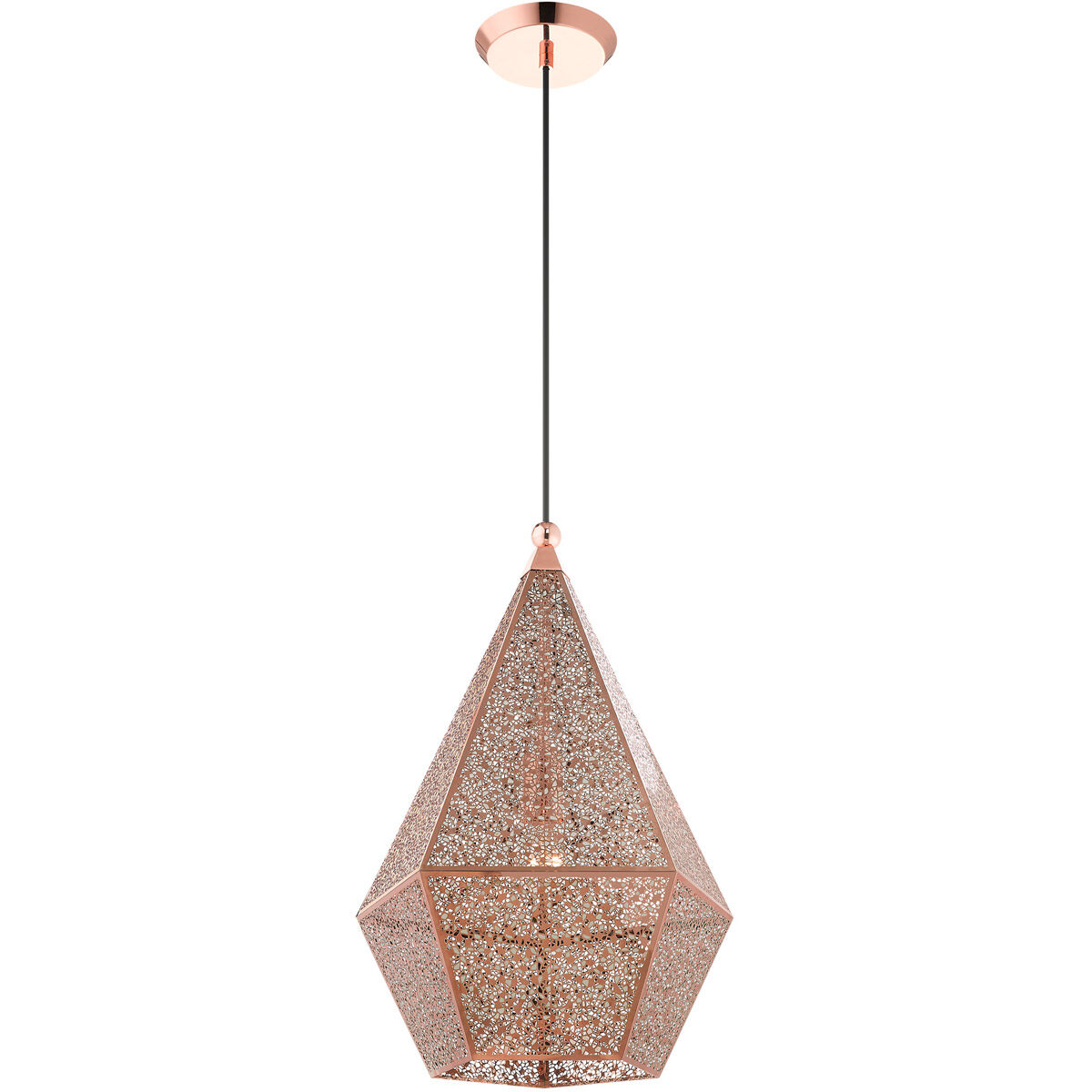 Aberdeen 1 Light 15 inch Rose Gold Pendant Ceiling Light