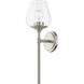 Willow 1 Light 6 inch Brushed Nickel Vanity Sconce Wall Light