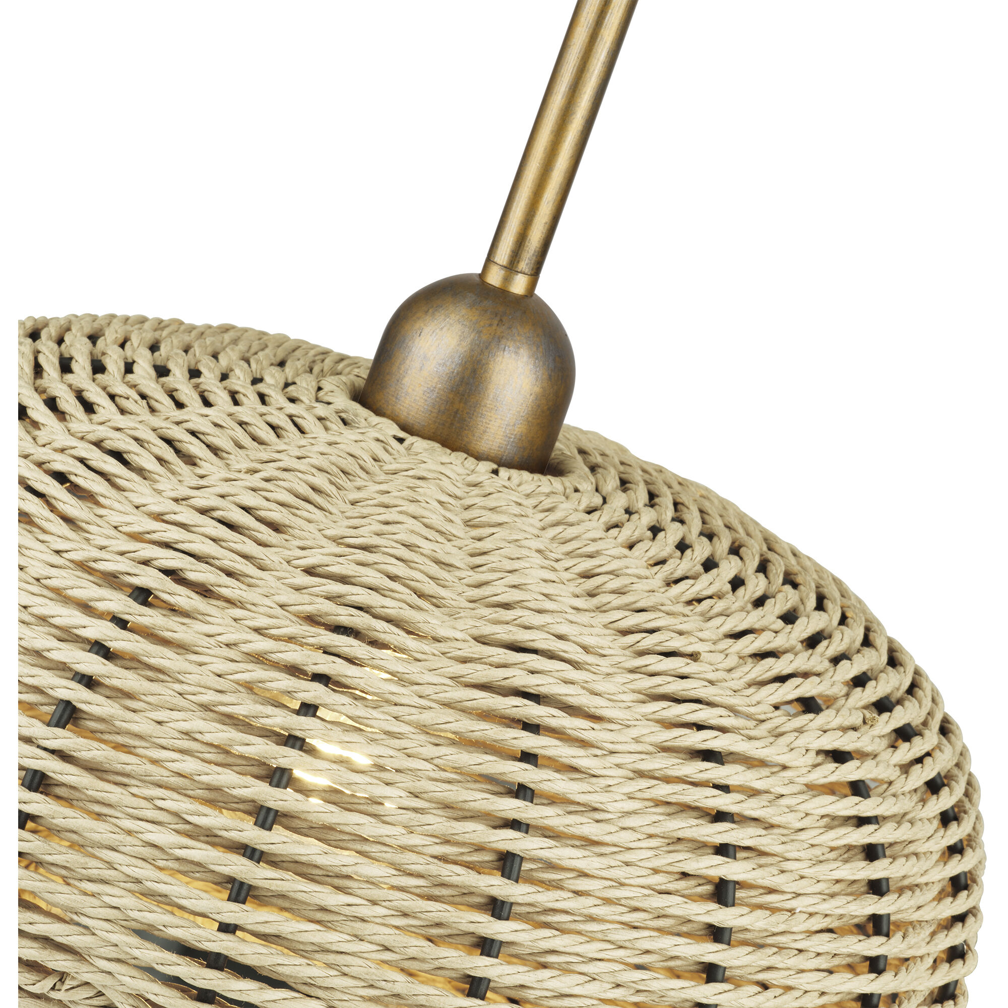 Summervine 1 Light 12 inch Antique Gold Leaf Pendant Ceiling Light